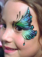 Kinderschminken Schmetterling Detail
