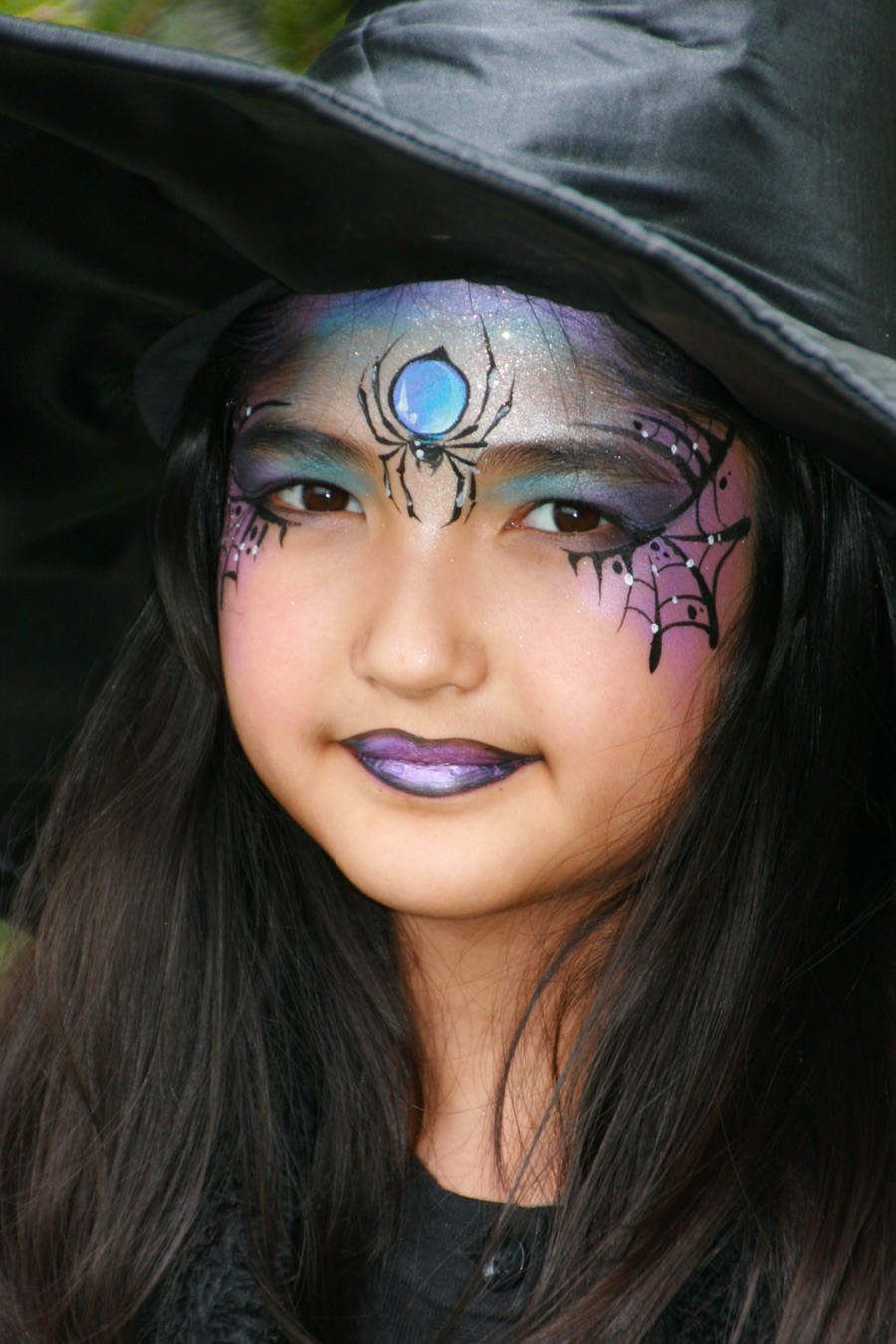 Kinderschminken Hexe für Halloween