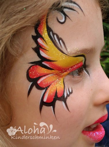 Half-face art with creative design and strong contrasts