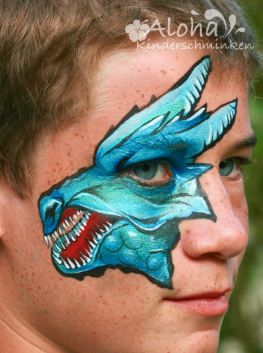Monster face art for Halloween with creative effects